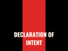 Declaration of Intent to Incorporate License